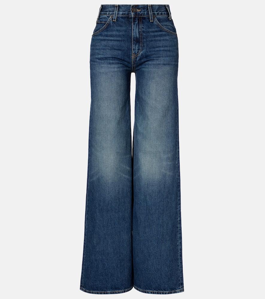 nili lotan salome mid-rise wide-leg jeans