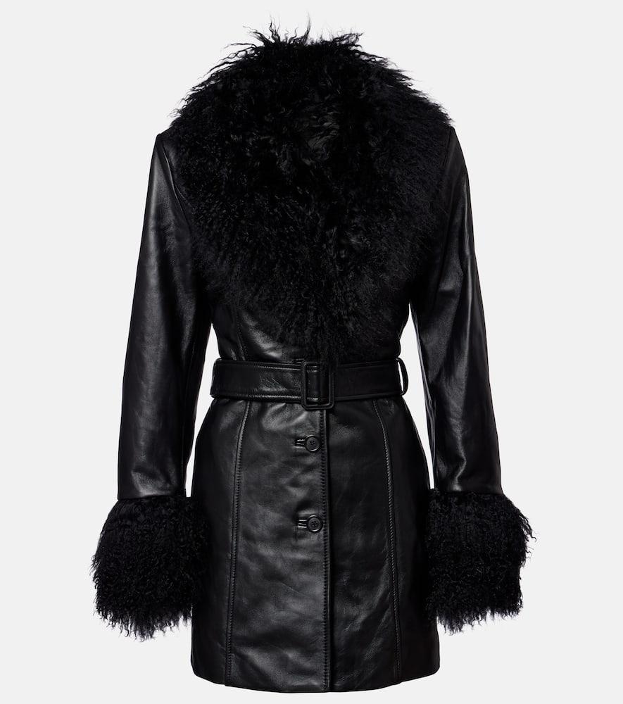 nili lotan sefa belted leather jacket