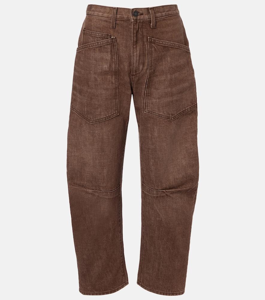 nili lotan shon barrel-leg jeans