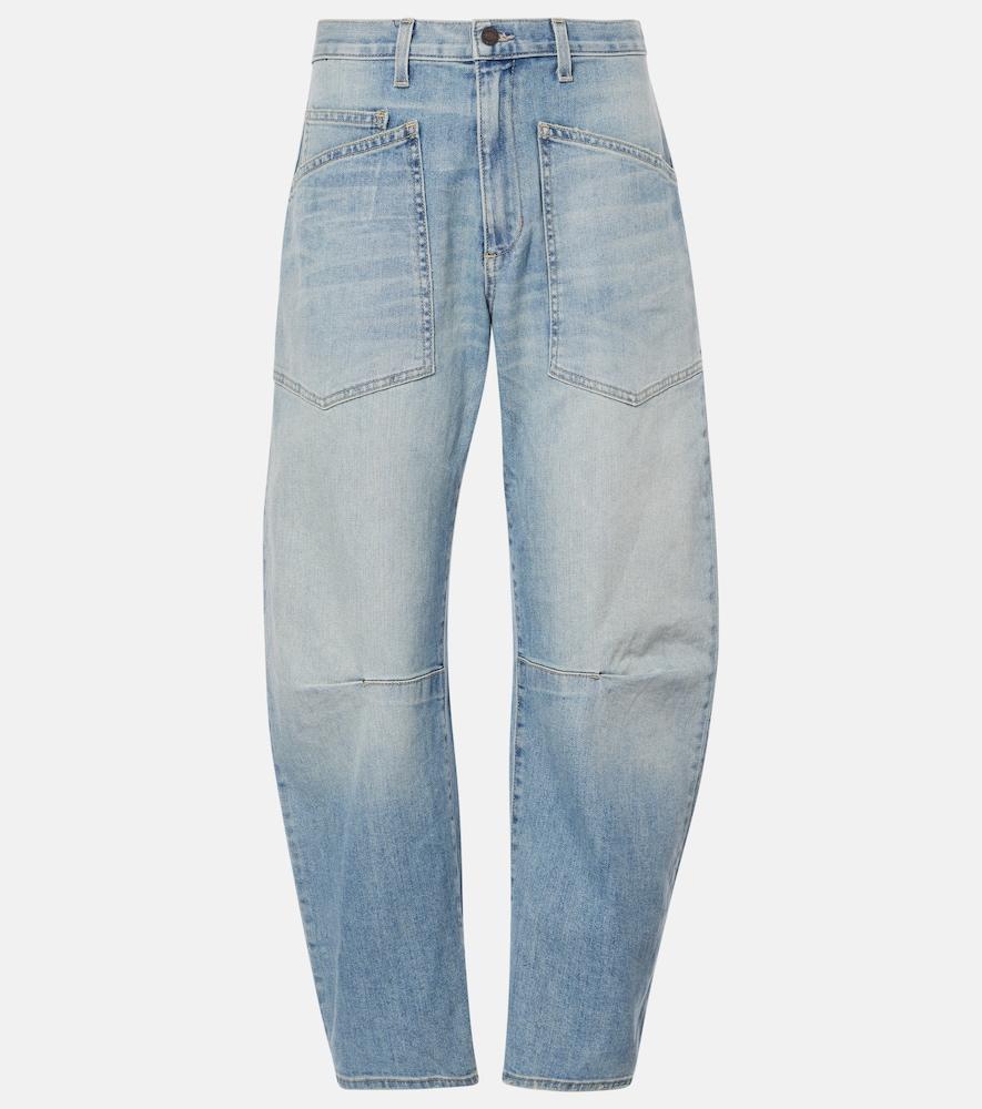 nili lotan shon high-rise barrel-leg jeans