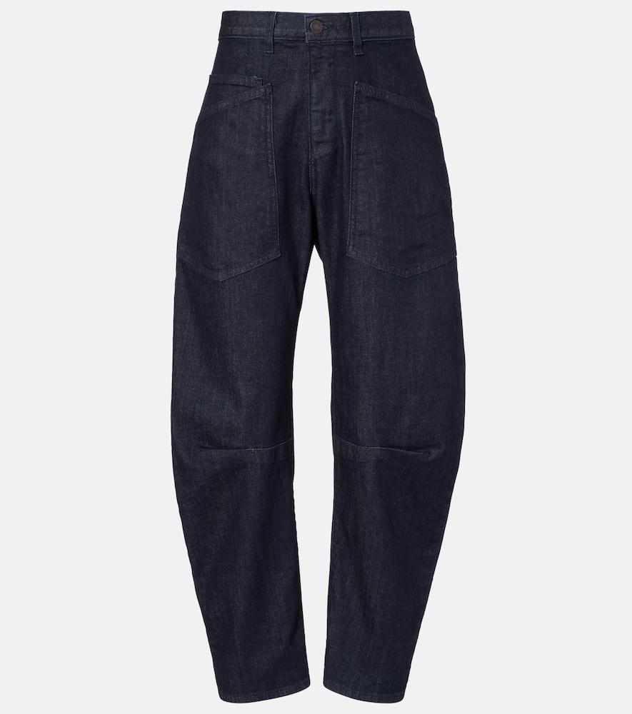 nili lotan shon high-rise barrel-leg jeans