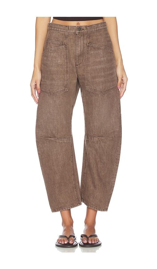 nili lotan shon jean in brown.