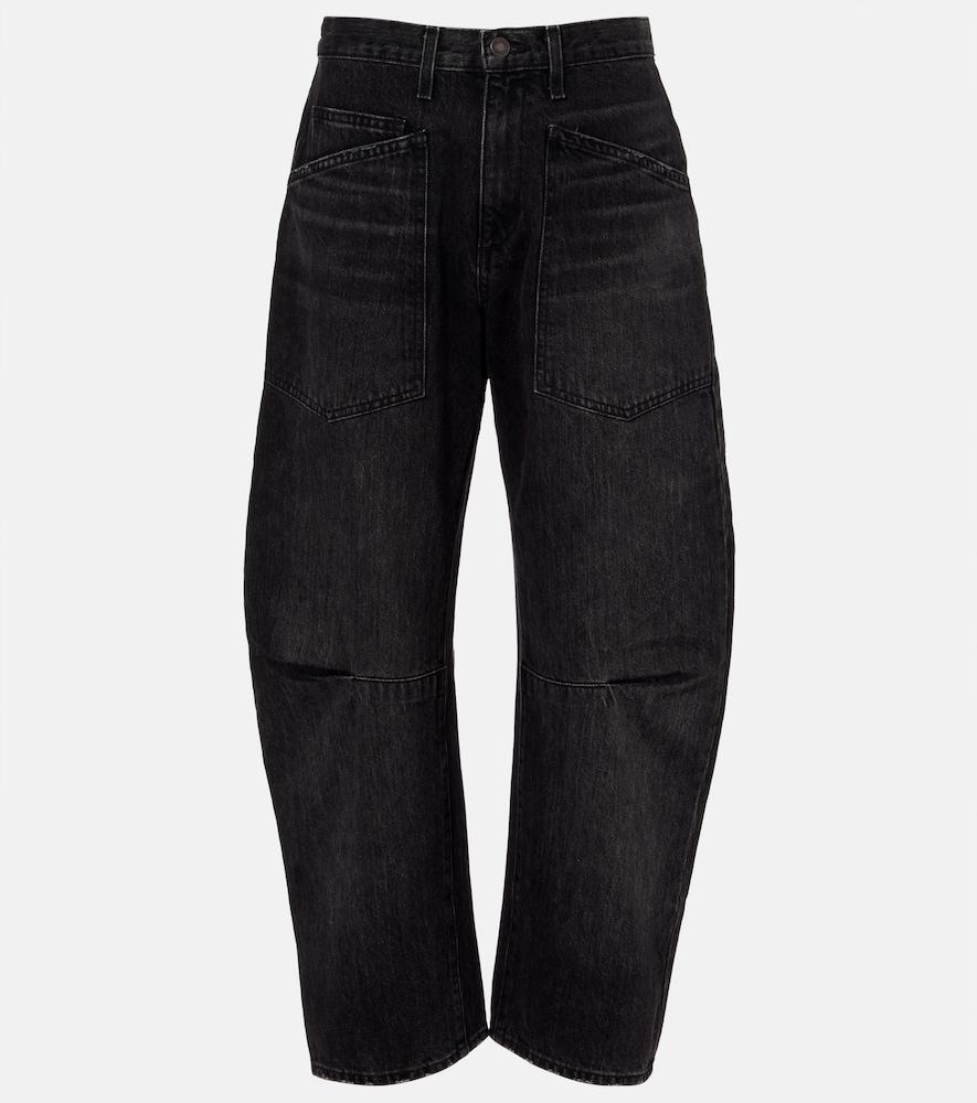 nili lotan shon mid-rise barrel-leg jeans