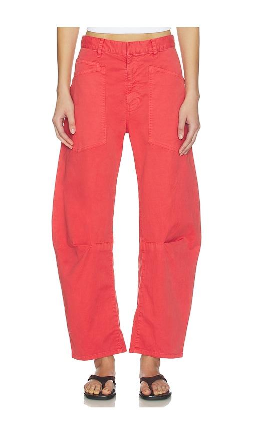 nili lotan shon pant in red.