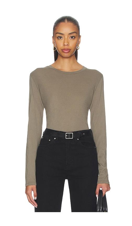 nili lotan simone tee in olive.