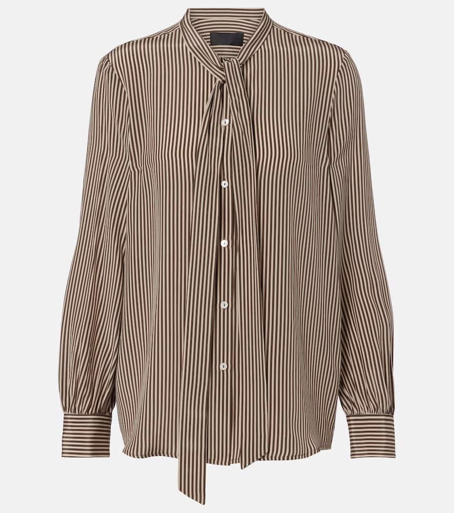 nili lotan striped silk shirt