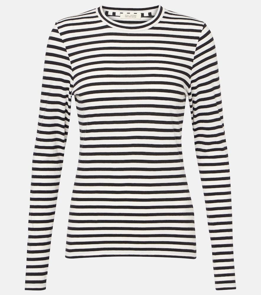 nili lotan susana striped cotton jersey t