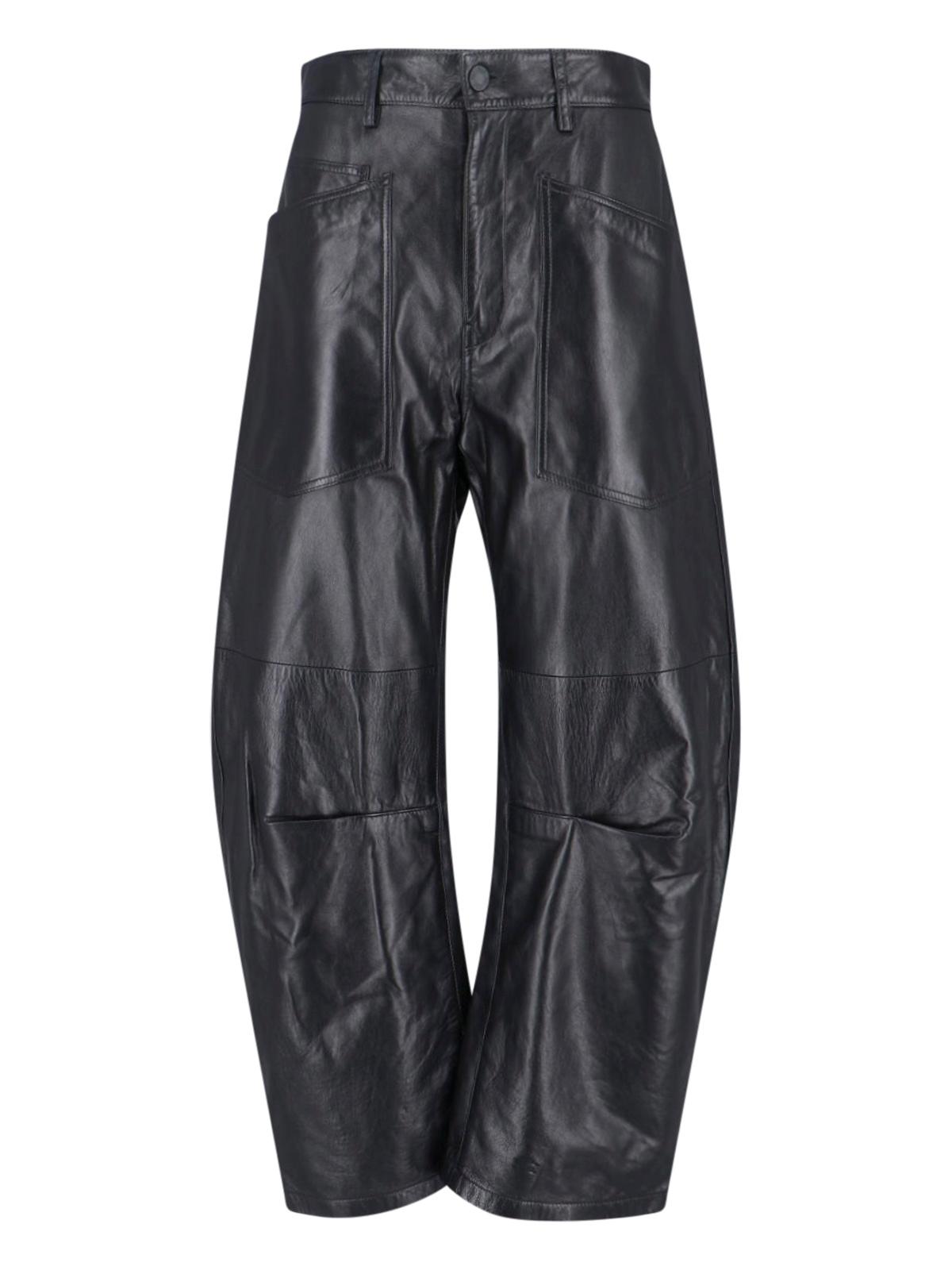 nili lotan trousers black lamb leather - women
