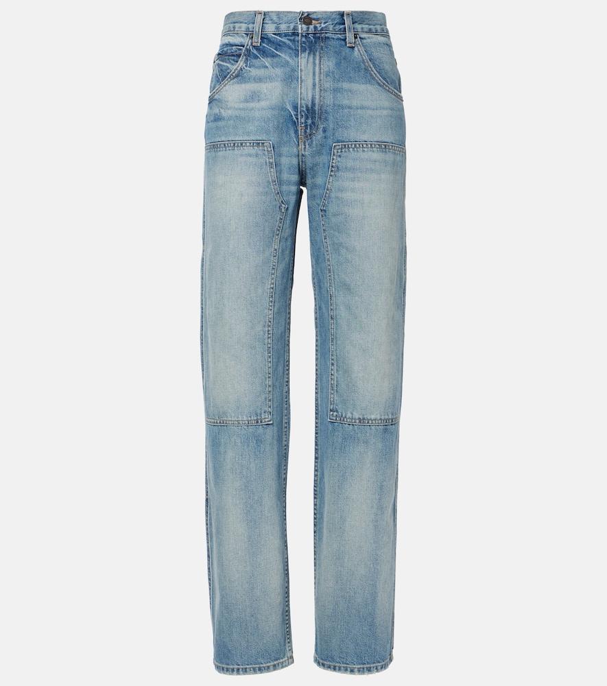 nili lotan welder mid-rise straight jeans