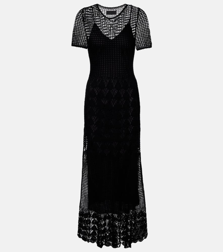 nili lotan yoko crochet cotton midi dress