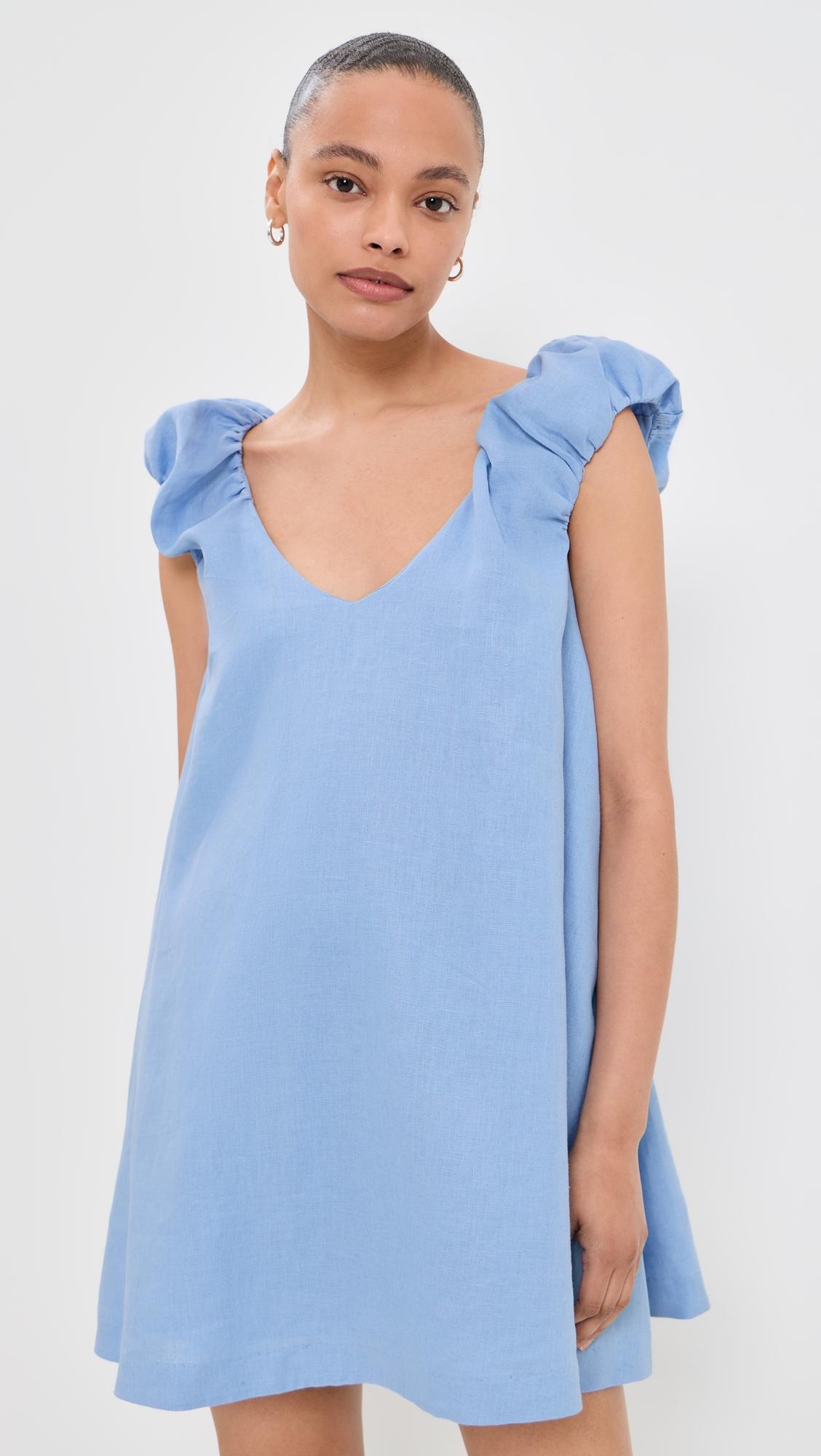 nina linen mini dress