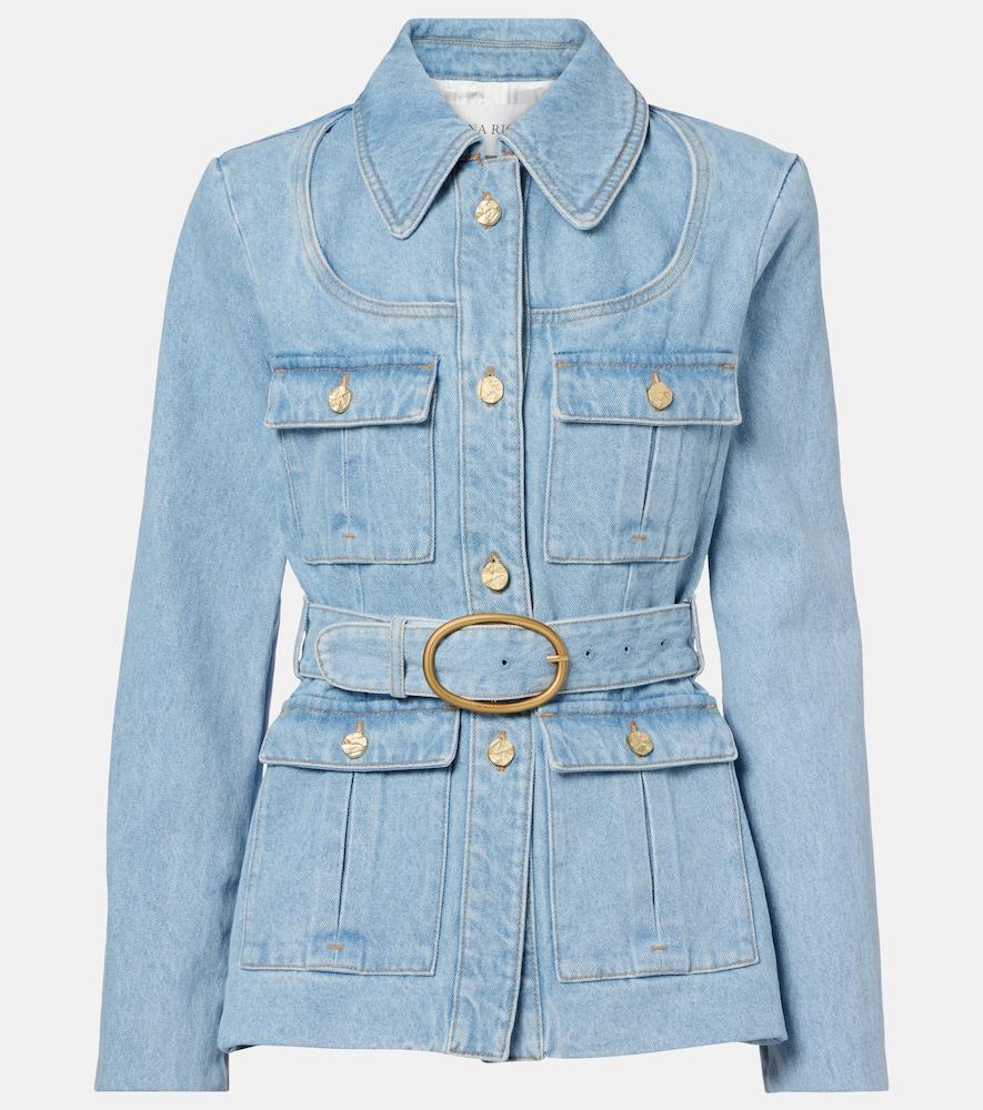 nina ricci belted denim jacket