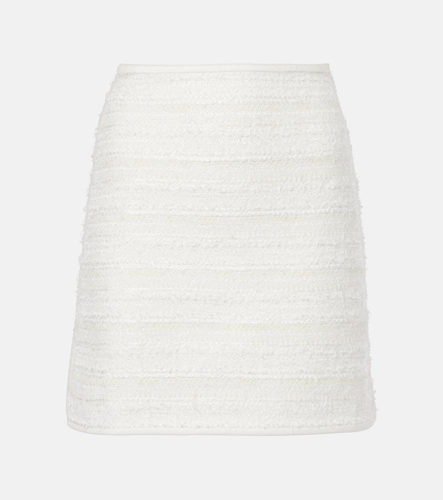 nina ricci denim and tweed miniskirt