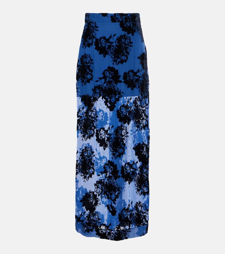 nina ricci devoré velvet maxi skirt