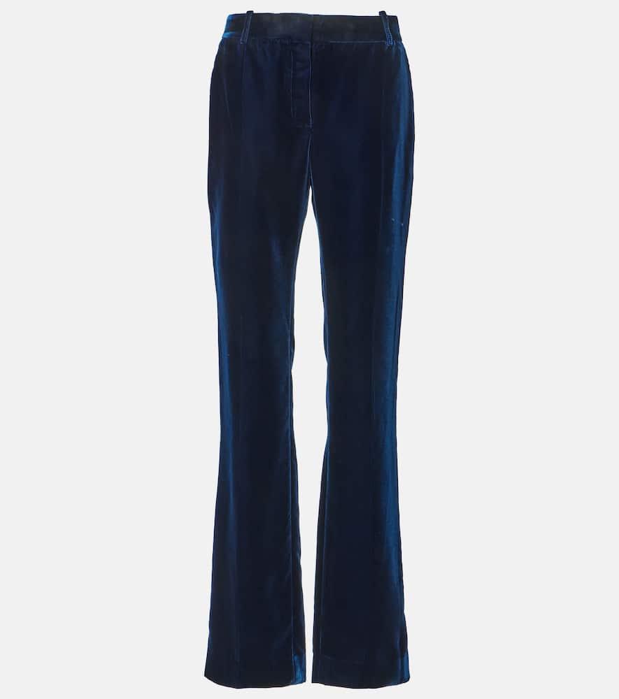 nina ricci fluid velvet straight pants