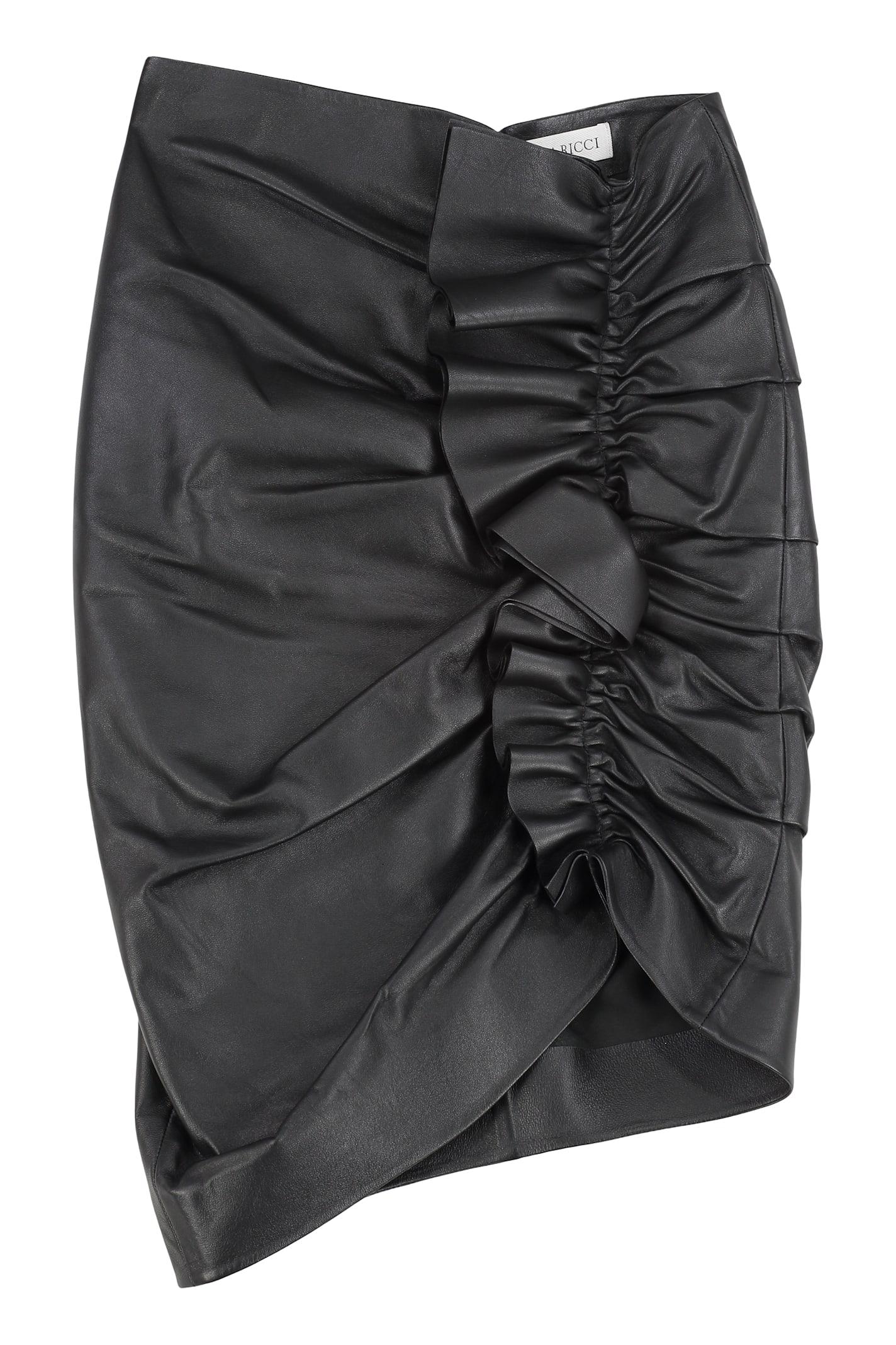 nina ricci leather skirt