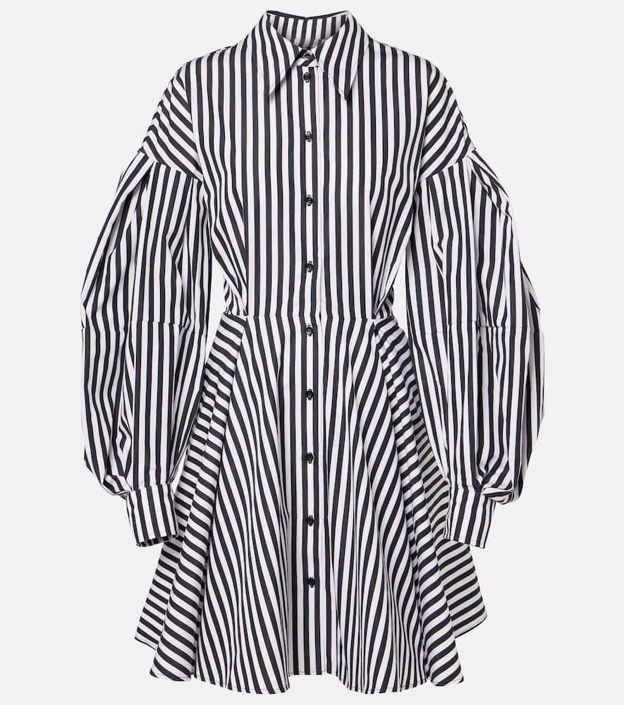 nina ricci striped cotton poplin midi dress