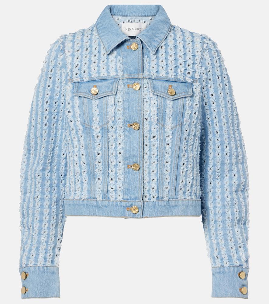 nina ricci striped denim jacket