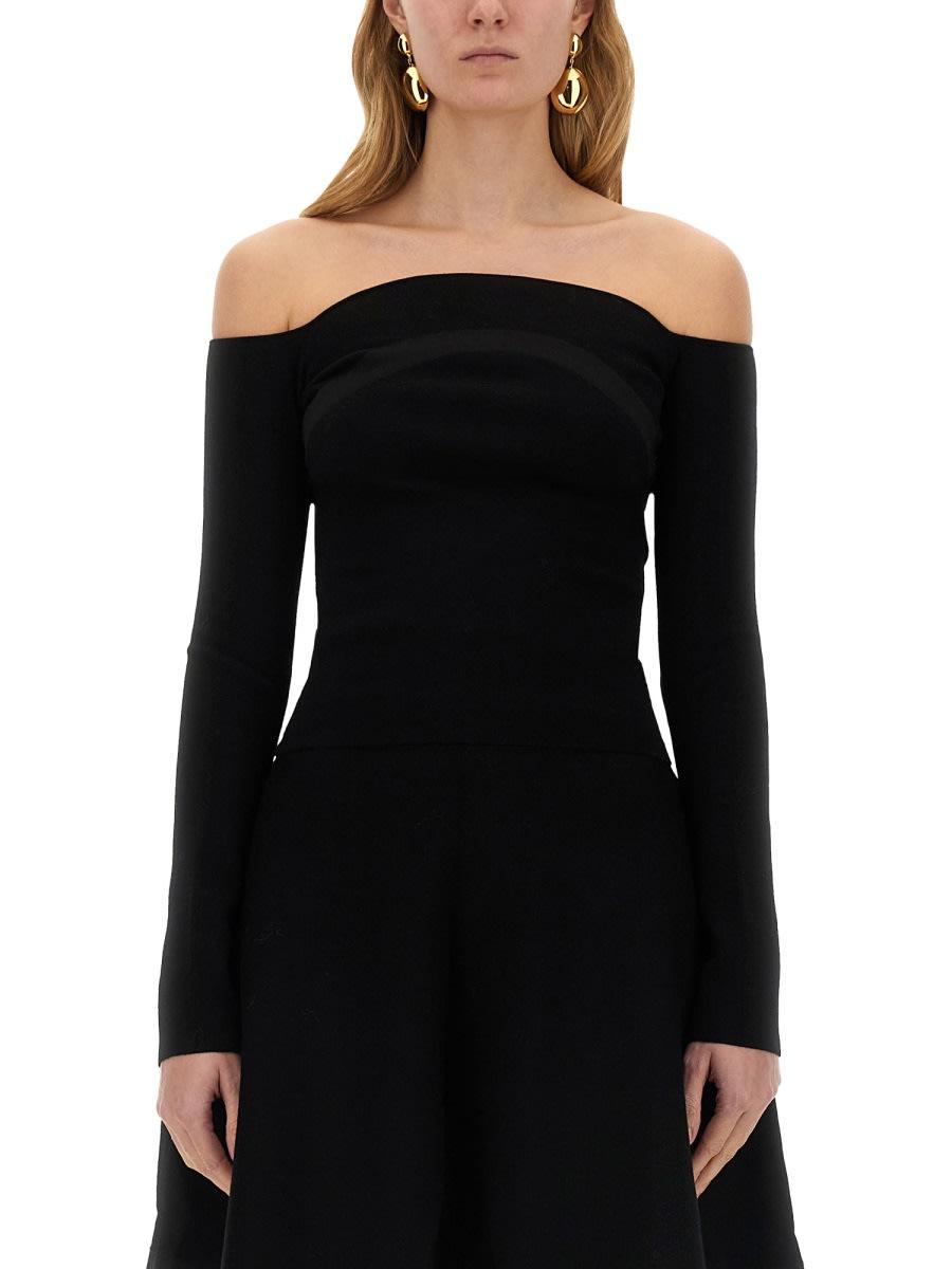 nina ricci top with bardot neckline