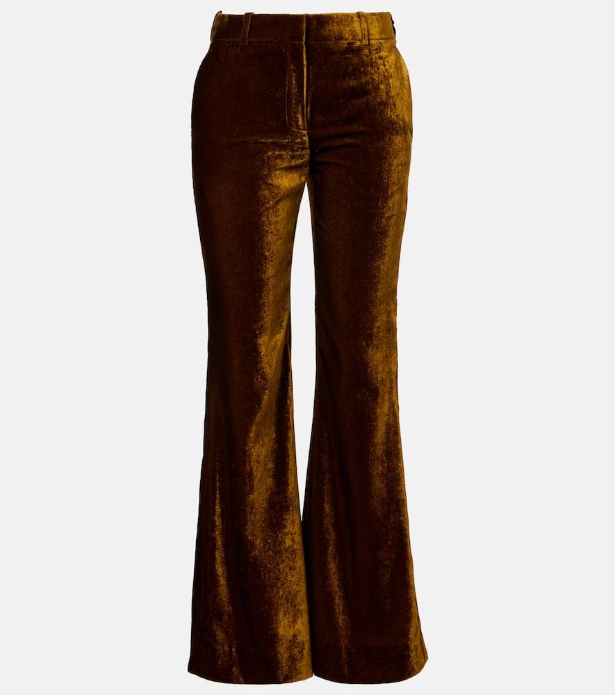 nina ricci velvet flared pants