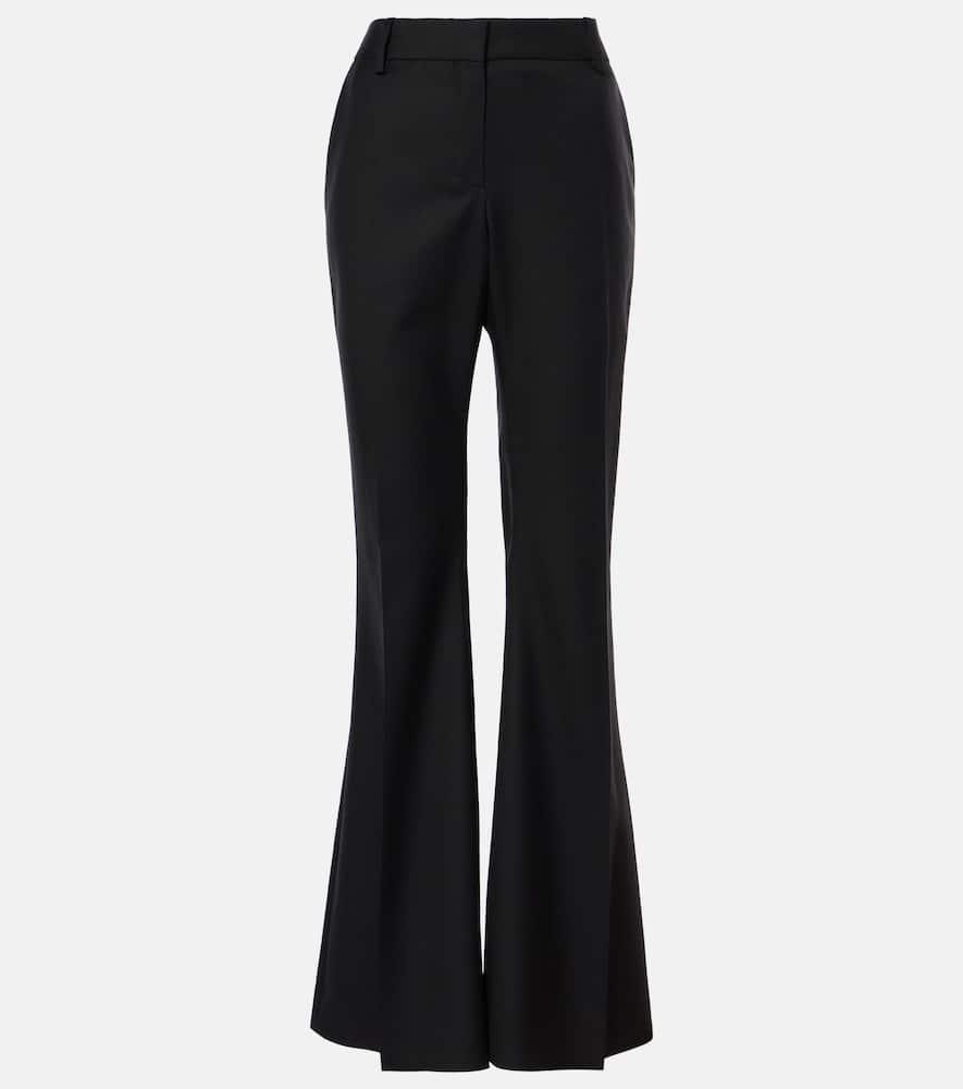 nina ricci wool gabardine flared pants