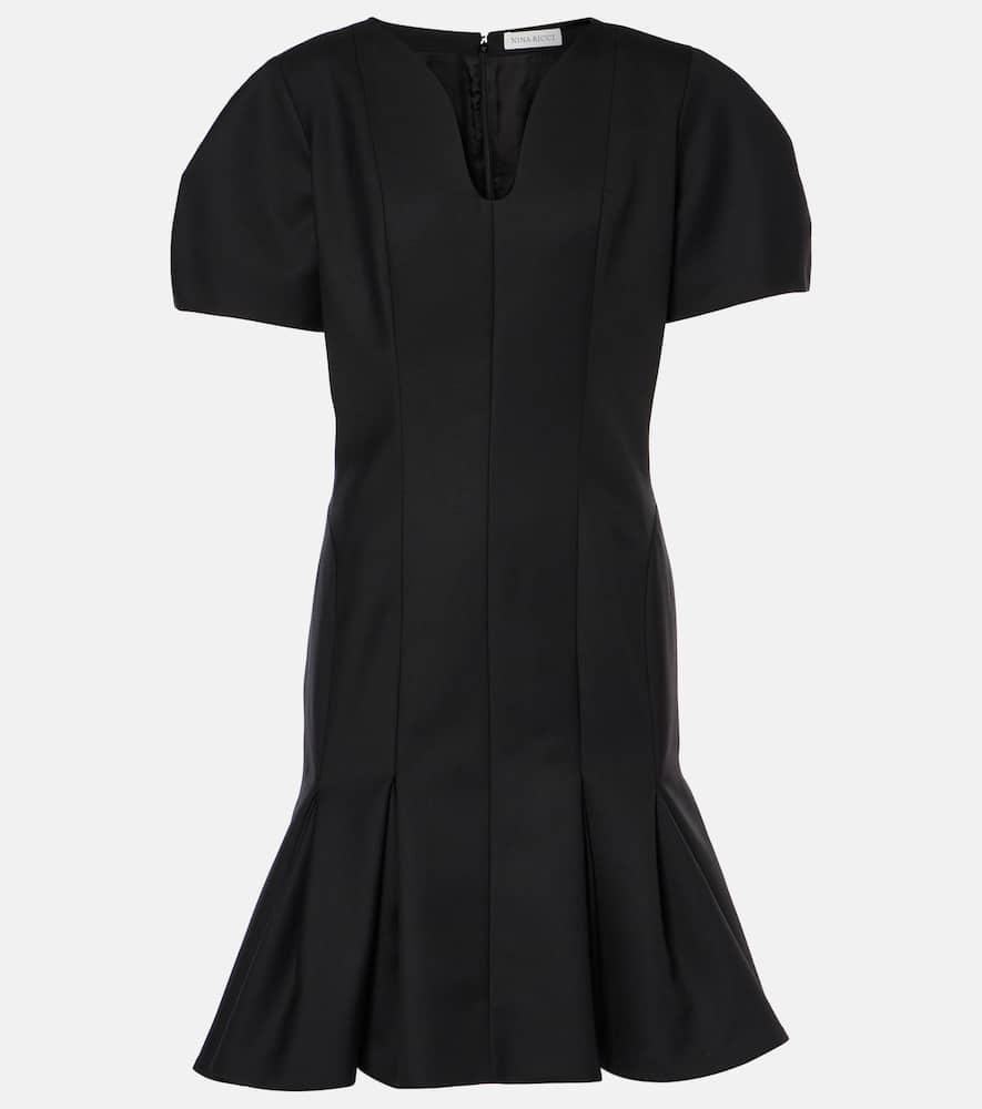 nina ricci wool gabardine midi dress