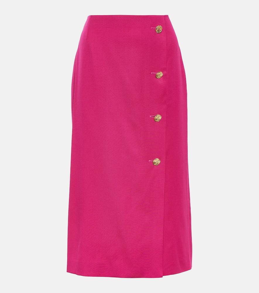 nina ricci wool midi pencil skirt