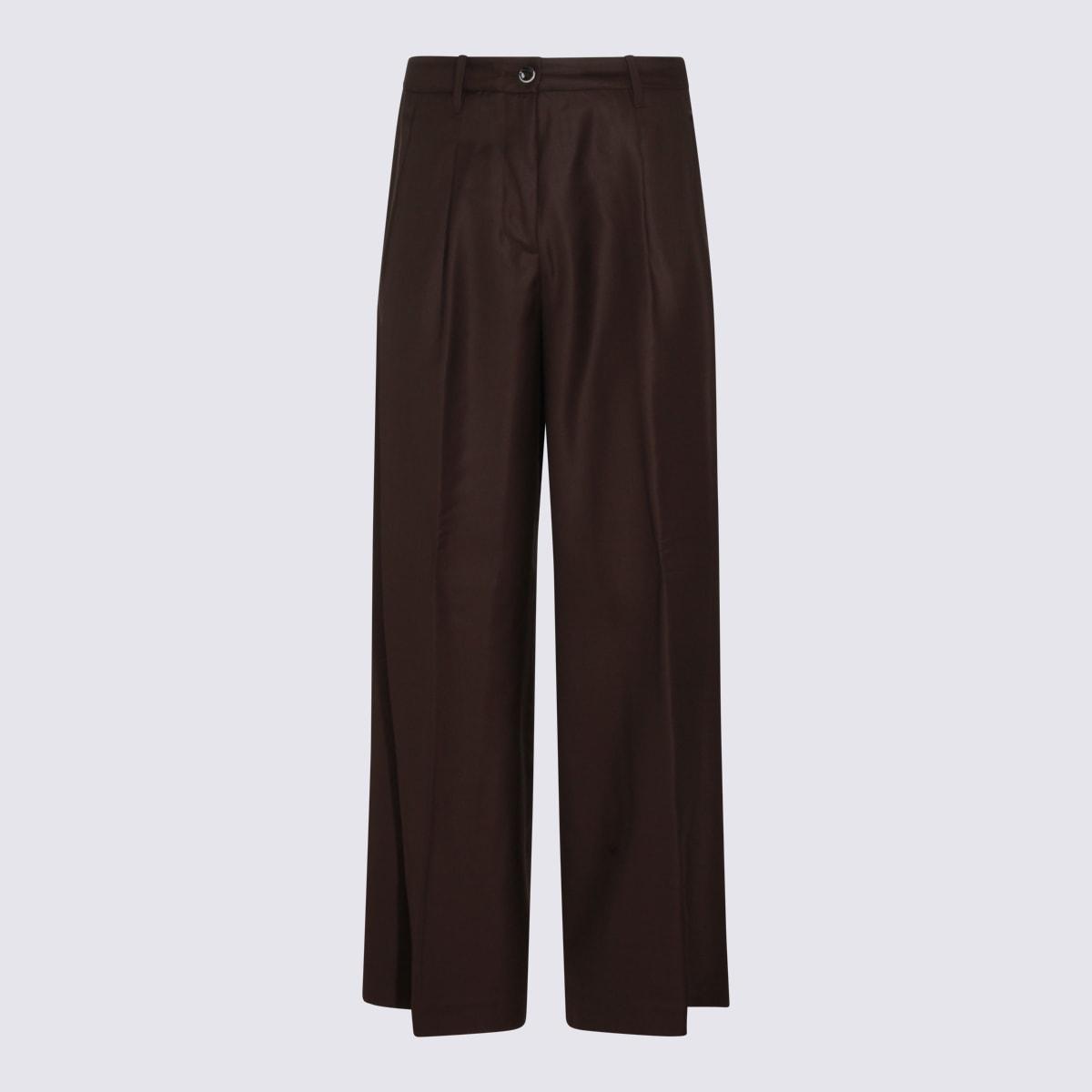 nine in the morning brown wool pants