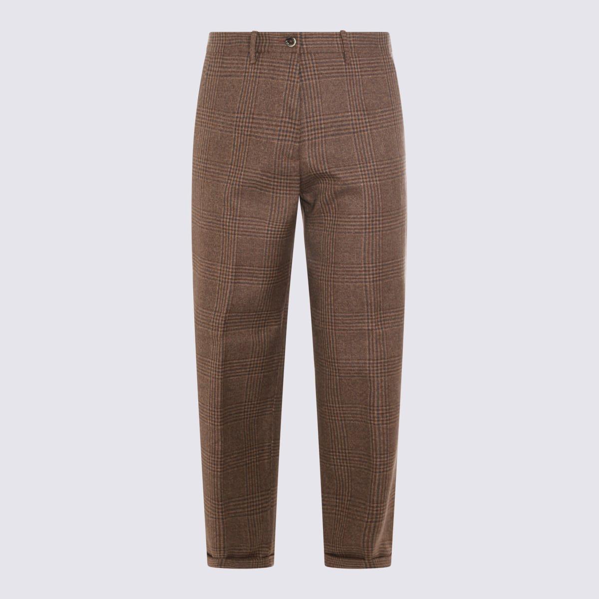 nine in the morning brown wool pants