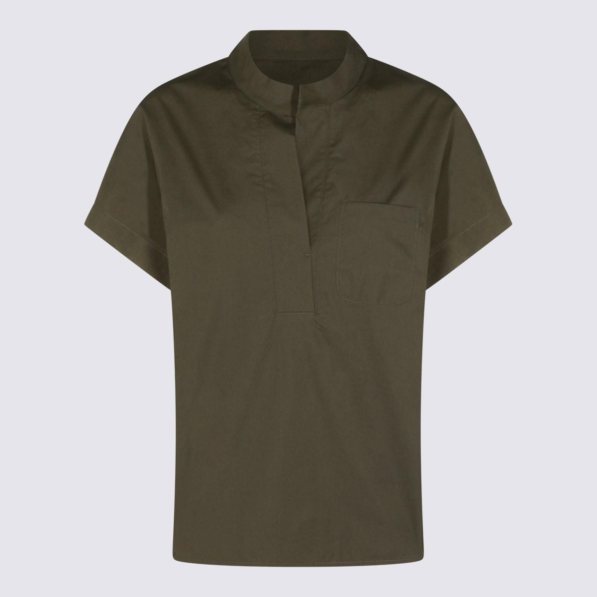 nine in the morning green cotton shirt