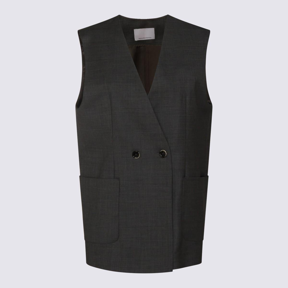 nine in the morning grey wool blazer
