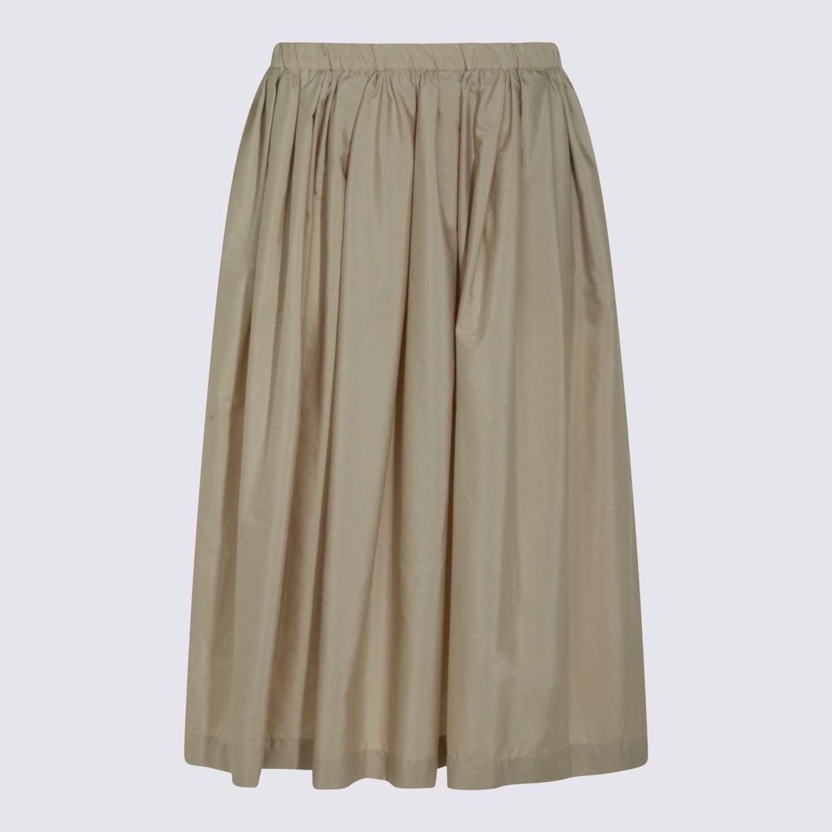 nine in the morning sand cotton skirt