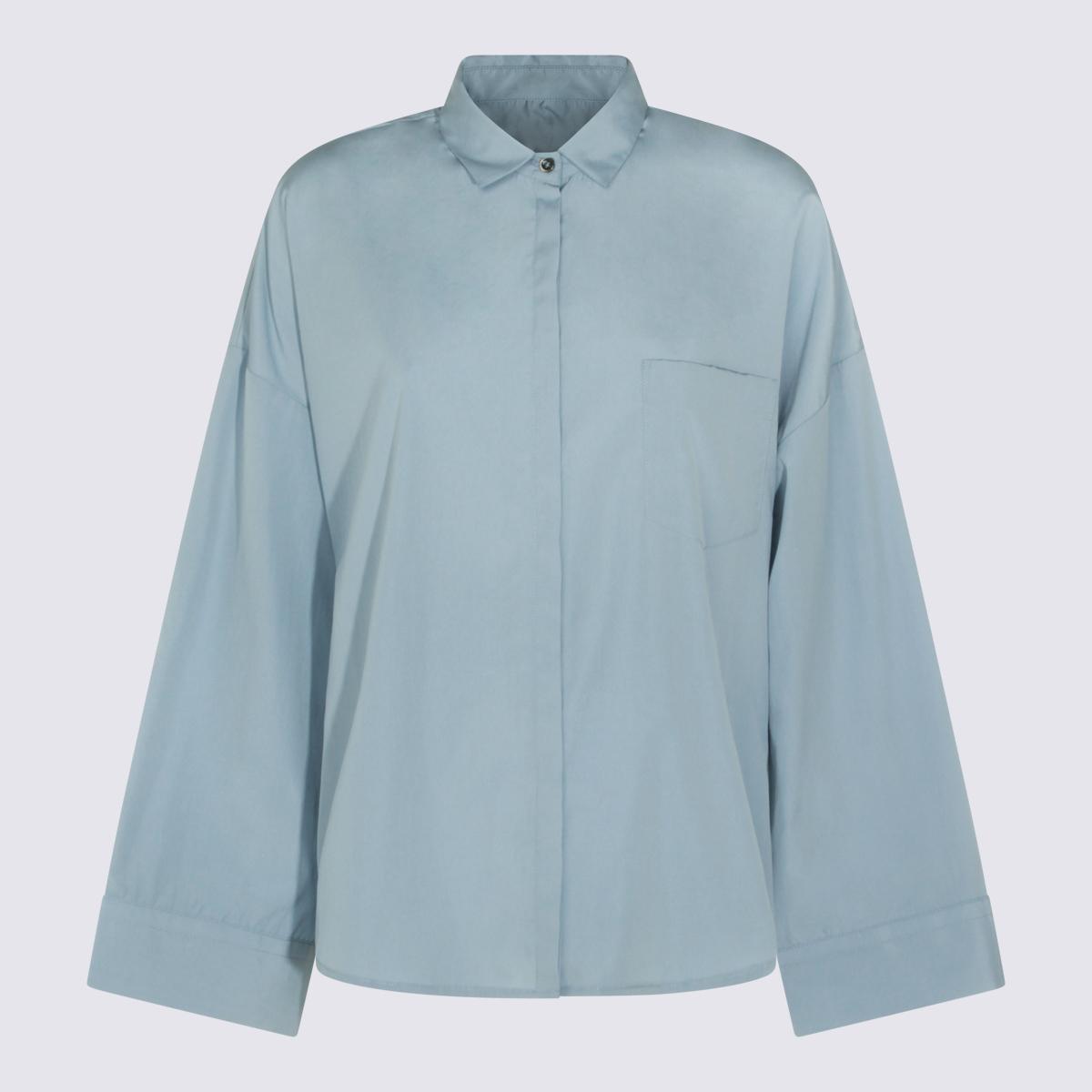 nine in the morning shirts light blue _100 % co - women