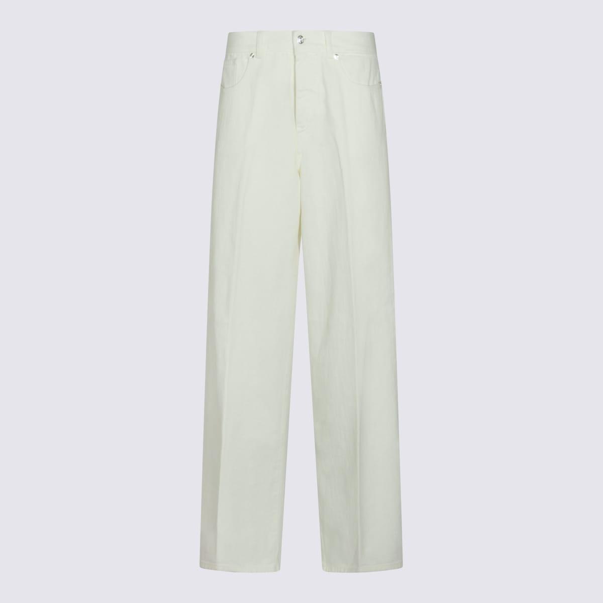 nine in the morning white cotton jeans