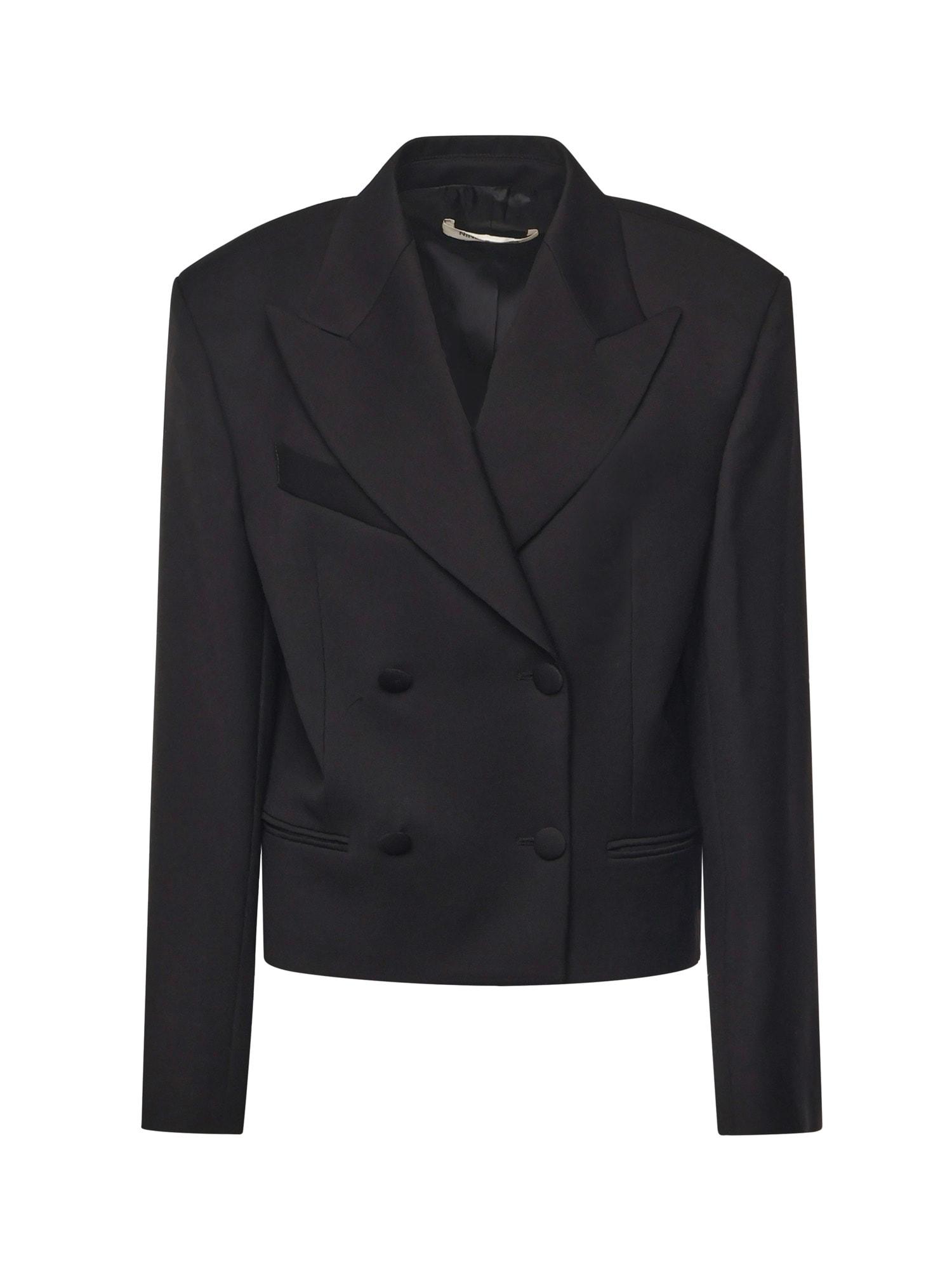 nineminutes cropped tuxedo blazer