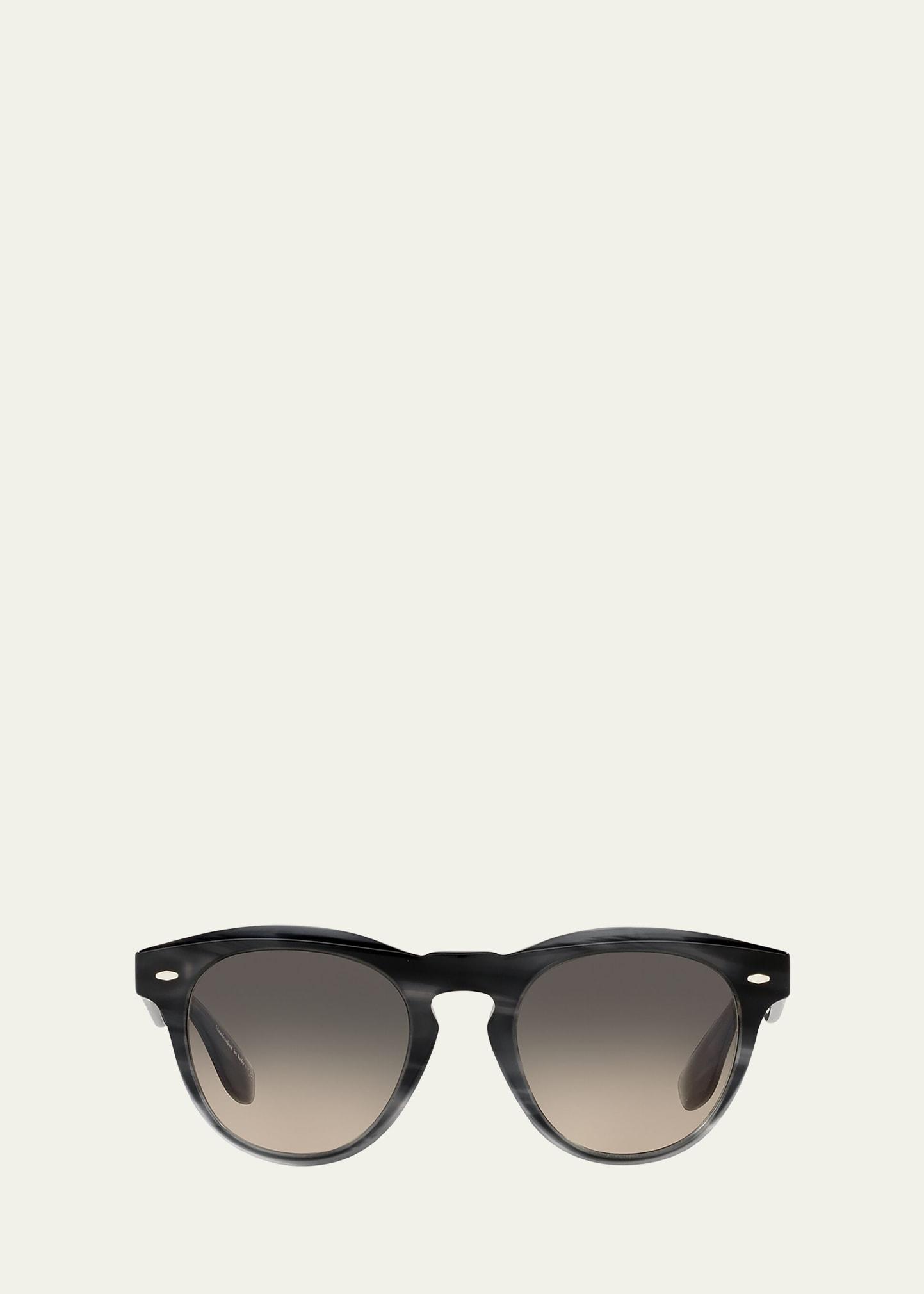 nino polarized round acetate sunglasses