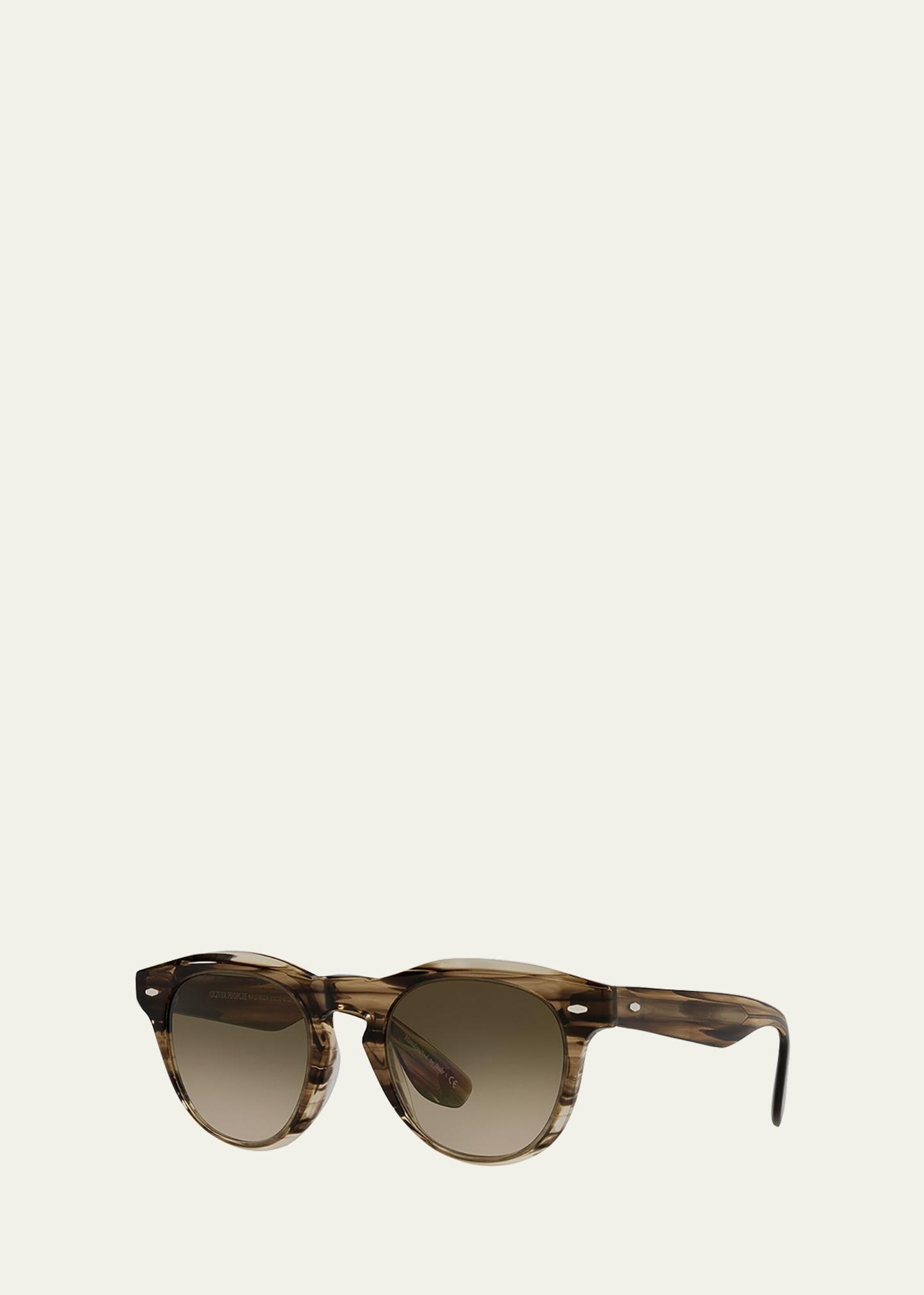 nino round acetate sunglasses