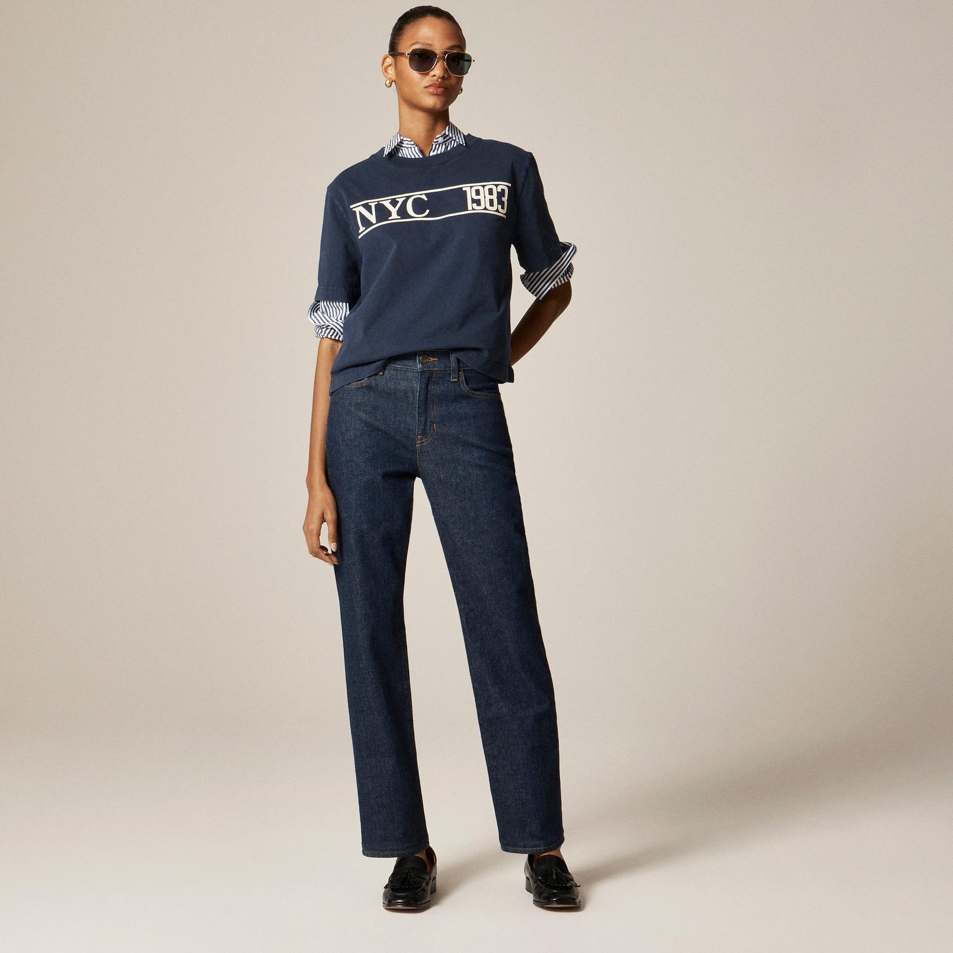 nipped straight jean