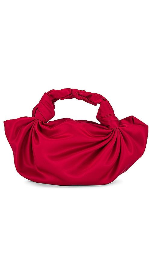 nla collection knot bag in red.