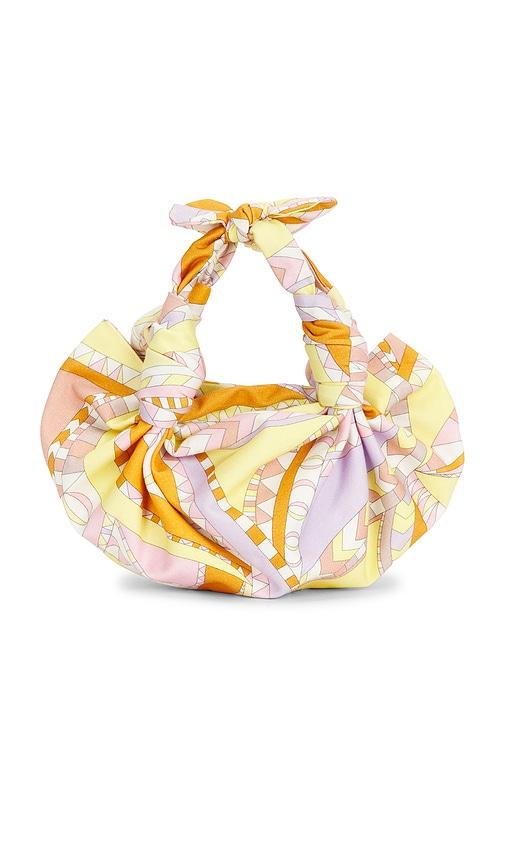 nla collection knot bag in yellow,orange.