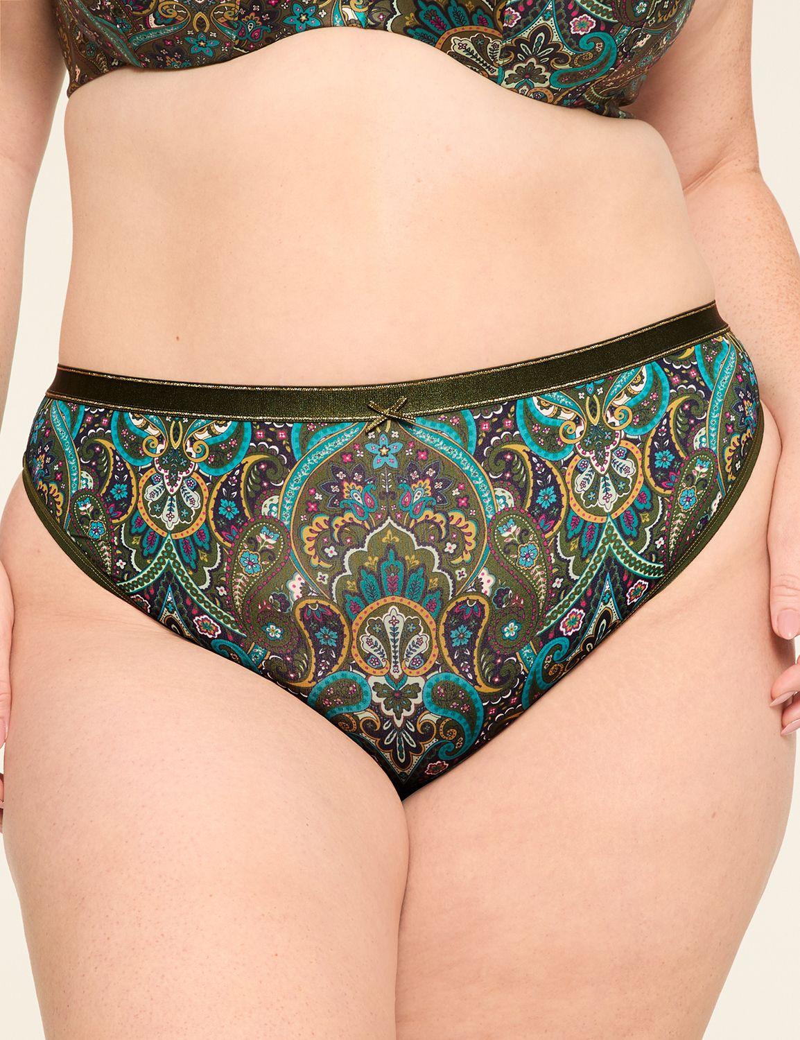 no show lurex-detail french cut brief panty