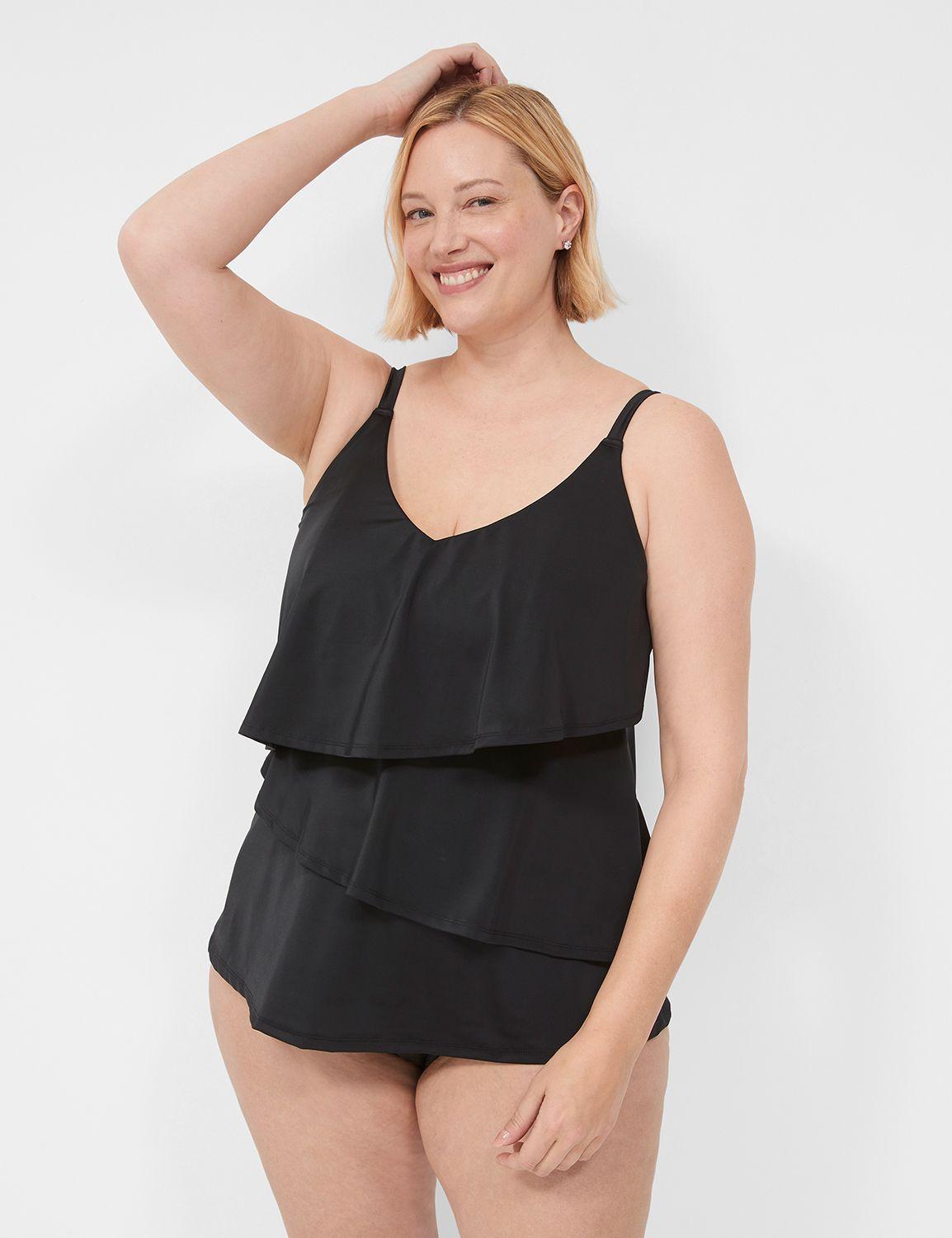 no-wire three-tier tankini top