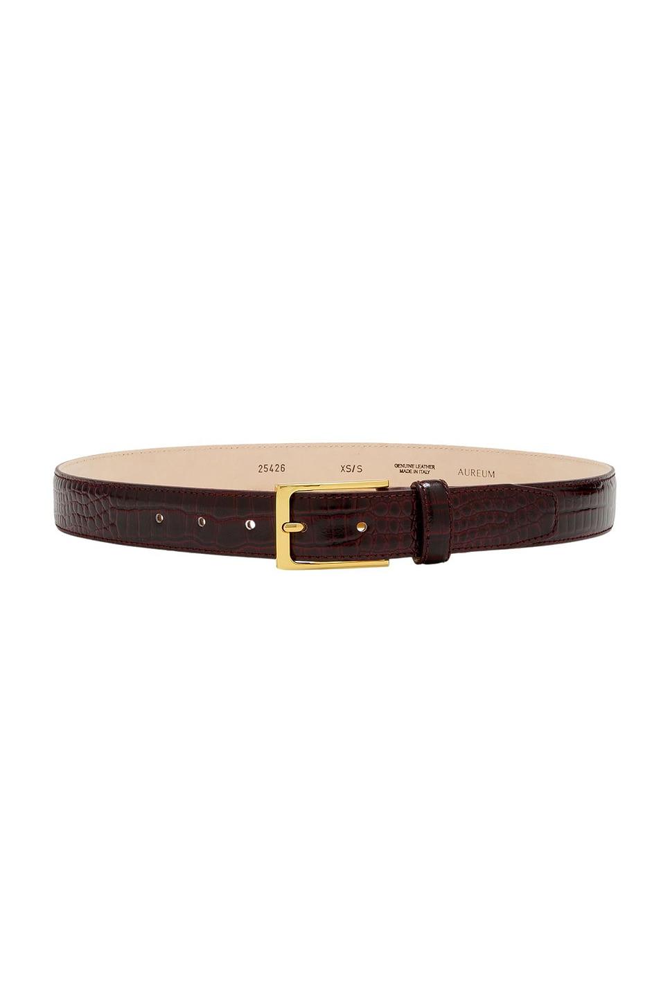 no. 5 crocodile embossed belt