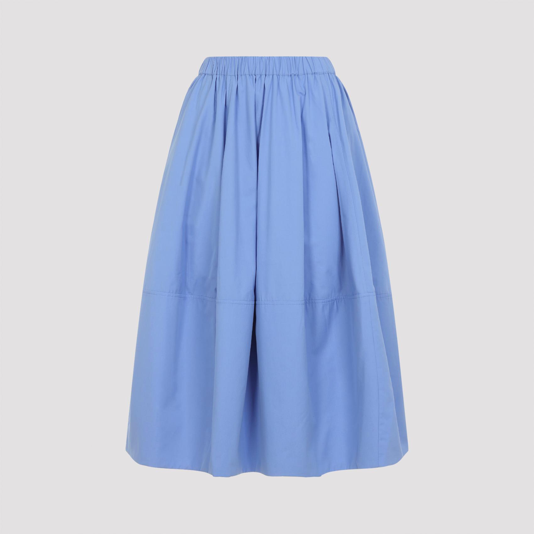 no_brand_found bubble midi skirt blue cotton - women
