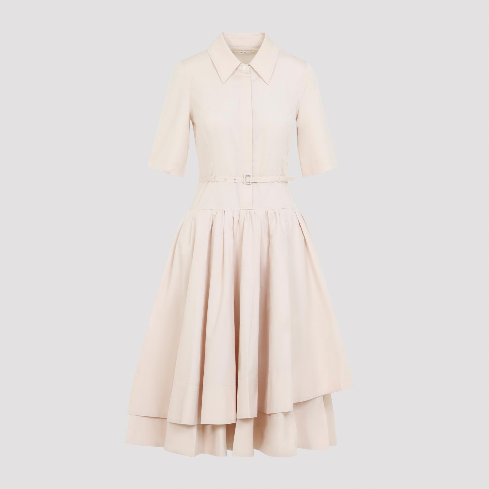 no_brand_found ss belted long dress pink & purple cotton - women