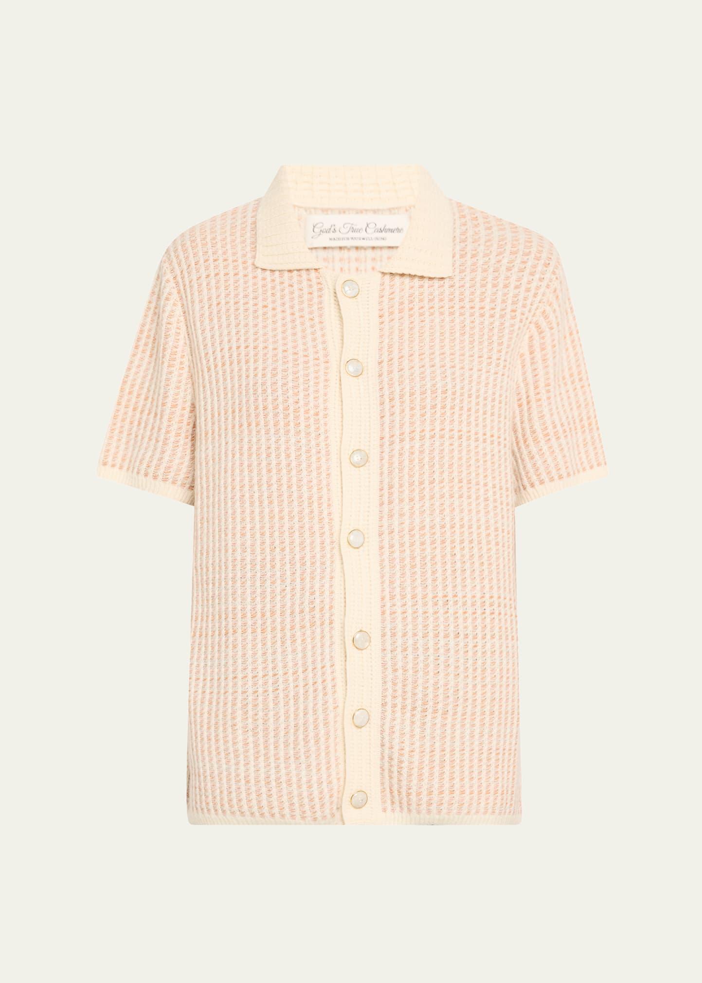 noble short-sleeve cashmere shirt