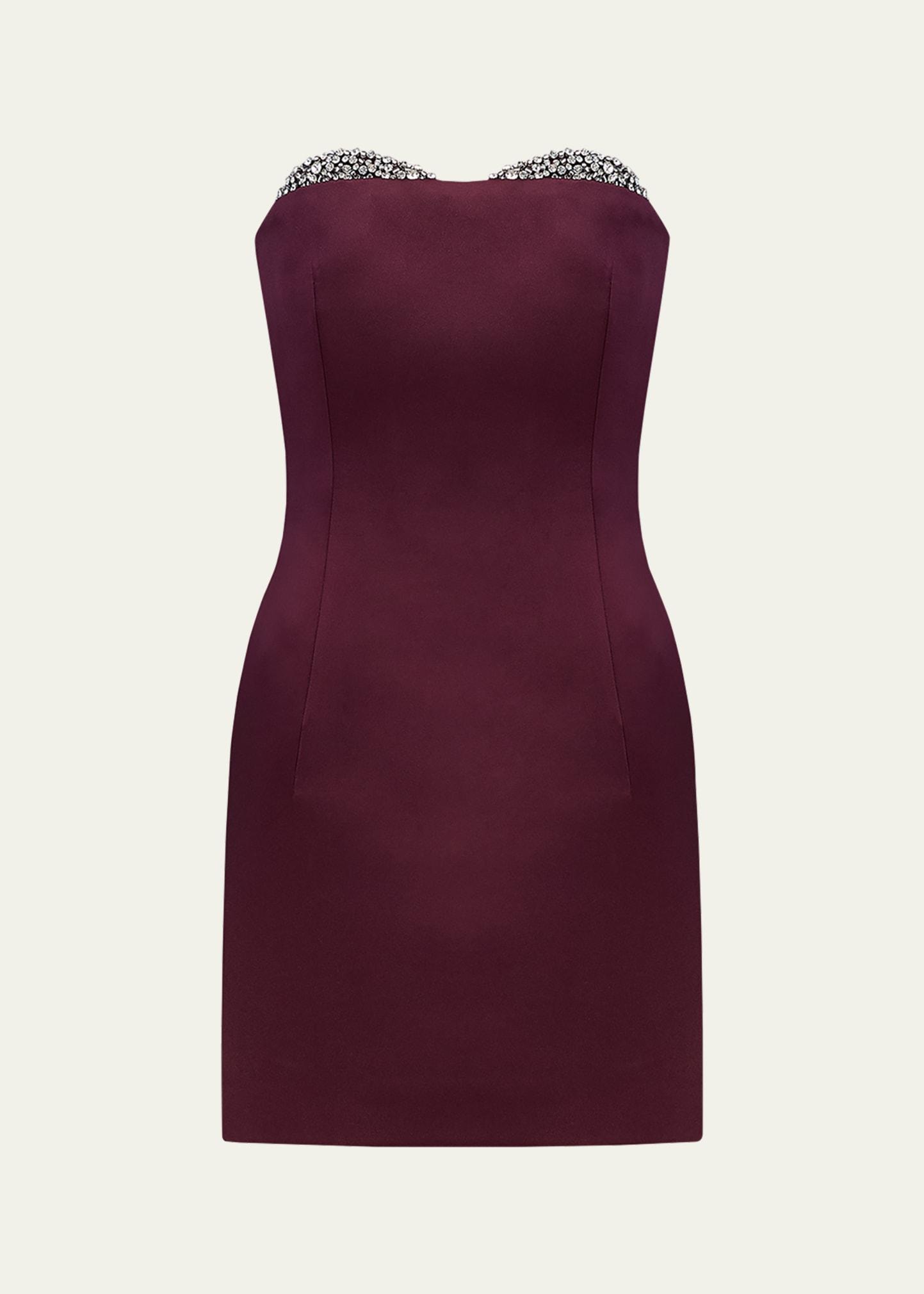 noelie embellished strapless mini dress