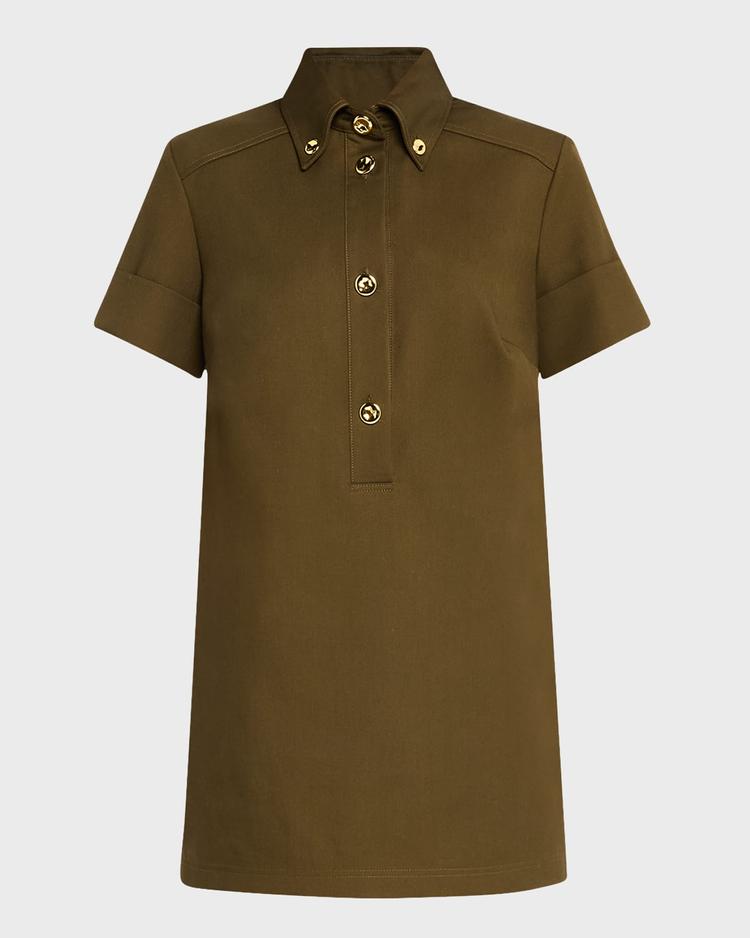 noelle short-sleeve mini shirtdress