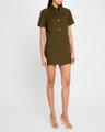noelle short-sleeve mini shirtdress