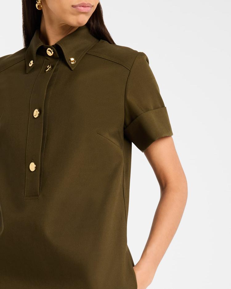 noelle short-sleeve mini shirtdress